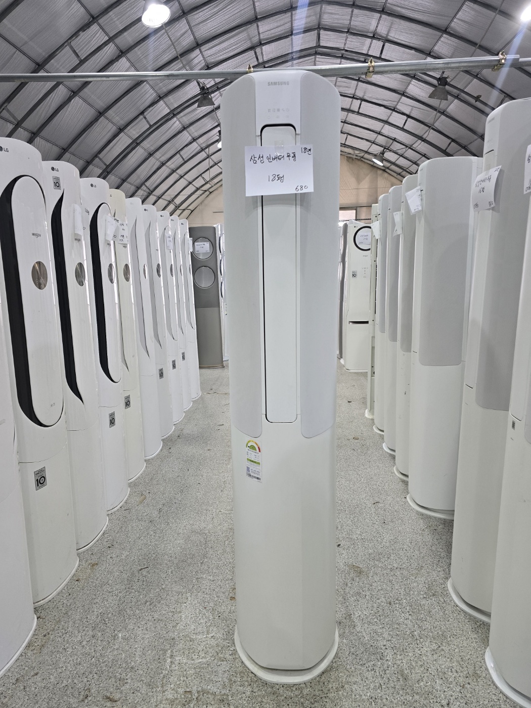 0099번 삼성 무풍 인버터 스탠드 에어컨 18평 18년